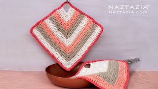 HOW to CROCHET MITERED SQUARE CLOTH  Kitchen and Bath Dishcloth Washcloth by Natazia [upl. by Eldwun]