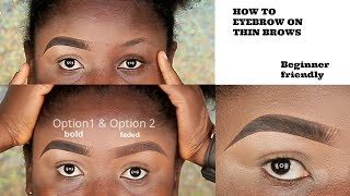 HOW TO  EYEBROW TUTORIAL  BOLD VS FADED OmoniCurls [upl. by Edmonds]