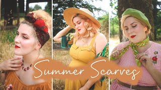 Three Ways to Wear Scarves in the Summer  Feat Redbird Vintage Box [upl. by Donegan]