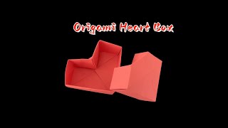 Super Easy Origami Heart BoxHow to Fold a Paper Heart Box [upl. by Kincaid]