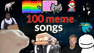 100 meme songs with real names [upl. by Enelrahs]