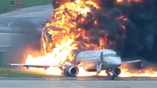 New harrowing video released of deadly Moscow plane fire [upl. by Linders]