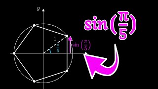 Calculating sinπ5 Using a Regular Pentagon [upl. by Noak]