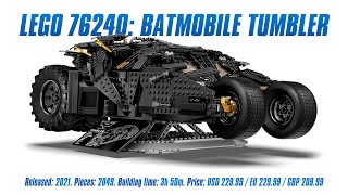 LEGO 76240 Batmobile Tumbler Review  Comparison [upl. by Hartill627]