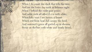 Shakespeare sonnets LiteraturePoetry Sonnet 12 When I do count the clock that tells the time [upl. by Aihsenyt]