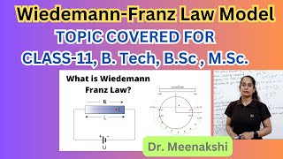 WIEDEMANN FRANZ LAW  SOLID STATE PHYSICS  FREE ELECTRON THEORY  CLASS11  B Tech  B Sc [upl. by Haleeuqa239]