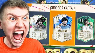 199 RATED  I Got Maradona In EVERY FUT Draft FIFA 16  23 [upl. by Kendrick895]