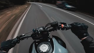 Testing the Quickshifter  YAMAHA MT07 AKRAPOVIC  QUICKSHIFTER 4K [upl. by Neelhtac]