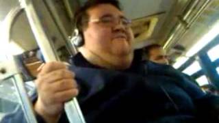 Fat Guy Singing California Girls On A Packed Bus [upl. by Syned747]