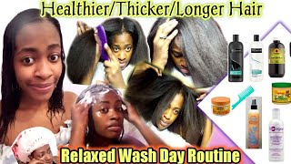 Relaxed Hair Wash Day Routine Grow LONG HEALTHY amp THICK Relaxed Hair with this WASH DAY ROUTINE [upl. by Wetzel]