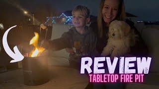 Tabletop fire pit review ad founditonamazon [upl. by Neenaj862]