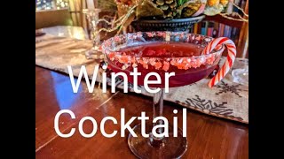 Winter Cocktail  Cranberry Peppermint Martini [upl. by Alad]