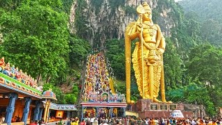 Malaysia Batu Caves Kuala Lumpur Thaipusam festival Murugan Temple [upl. by Lihcox186]