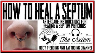 How to Heal a Septum Piercing Septum Piercing Aftercare [upl. by Sellihca229]