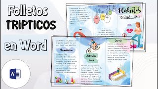 Como hacer un folleto en Word [upl. by Lareena]