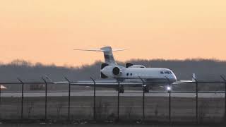 4K Kojaian Aviation  Gulfstream G500  Landing at Windsor International Airport yqg gulfstream [upl. by Mccord]