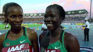 IAAF World Relays Bahamas 2014  Mixed Zone 8 Laps Race Kenya Women Final [upl. by Lehcear258]