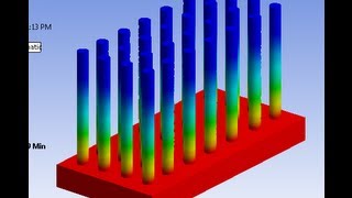 ANSYS Thermal analysis of FINS circular [upl. by Adnak179]