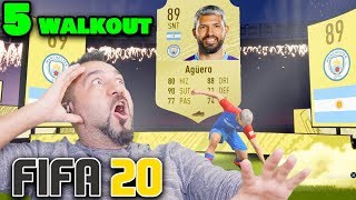 TAM 5 WALKOUT ÇIKARTTIM BU KARTLAR EFSANE  FIFA 20 PAKET AÇILIMI [upl. by Essirehc]