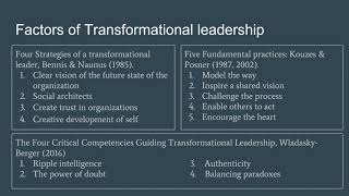 Leadership 501 Northouse Transformational Leadership Radonich 2018 [upl. by Darci933]