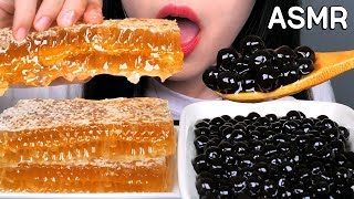 ASMR Eating RAW HONEYCOMB amp TAPIOCA PEARLS 벌집꿀 타피오카펄 먹방 咀嚼音 ハニカム 蜂巢蜜 NO TALKING MUKBANG ZOEY ASMR [upl. by Idnir931]