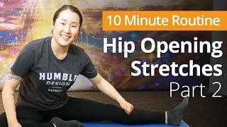 HIP OPENING Stretches Part 2 of 3  10 Minute Daily Routines [upl. by Shutz]