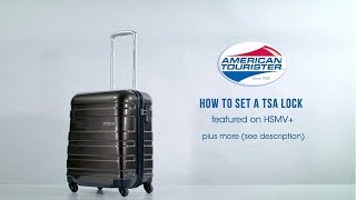 American Tourister HSMV  How to set the TSA lock code [upl. by Nrol]